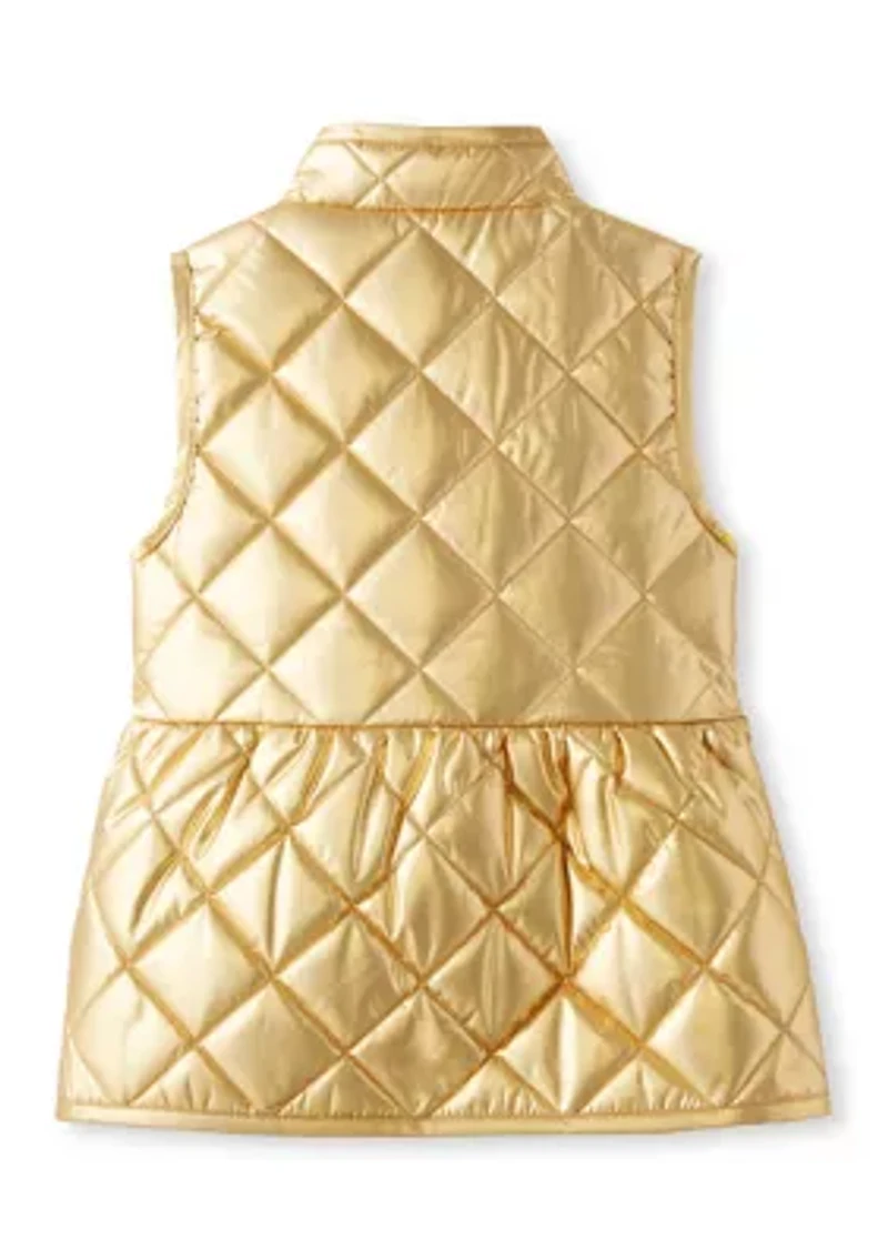 Girls 4-6x Metallic Puffer Vest