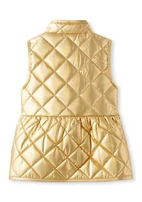 Girls 4-6x Metallic Puffer Vest