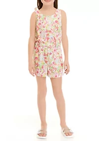 Girls 7-16 Printed Cover Up Romper