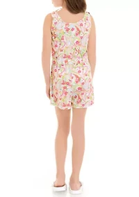 Girls 7-16 Printed Cover Up Romper