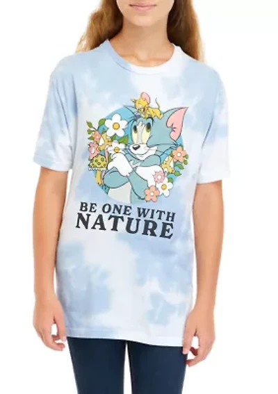 Girls 7-16 Tom and Jerry Tie Dye Graphic T-Shirt
