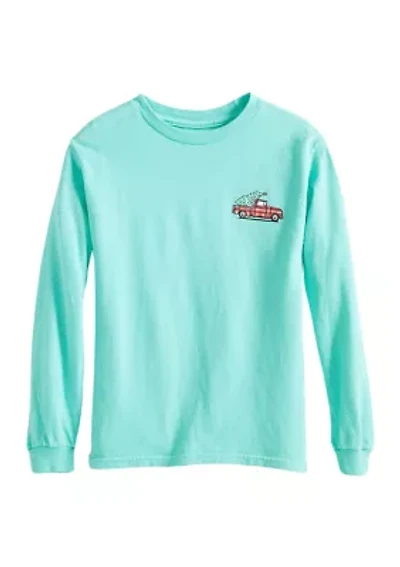 Girls 7-16 Long Sleeve Country Christmas Graphic T-Shirt