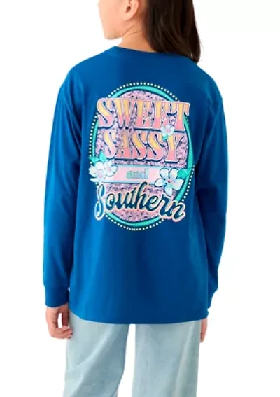 Girls 7-16 Southern Girl Long Sleeve Graphic T-Shirt