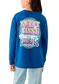 Girls 7-16 Southern Girl Long Sleeve Graphic T-Shirt