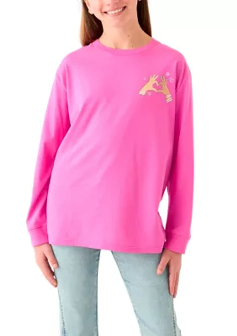 Girls 7-16 Support Graphic T-Shirt