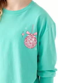 Girls 7-16 Long Sleeve Mirror Icons T-Shirt