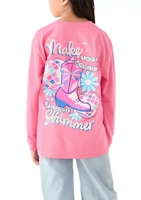 Girls 7-16 Make the Whole Place Shimmer Long Sleeve T-Shirt