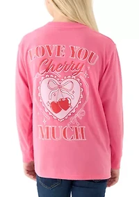 Girls 7-16 Tween Love You Cherry Much