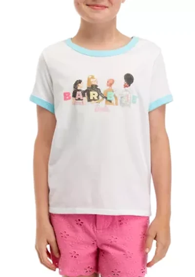 Girls 7-16 Doll Graphic Ringer T-Shirt