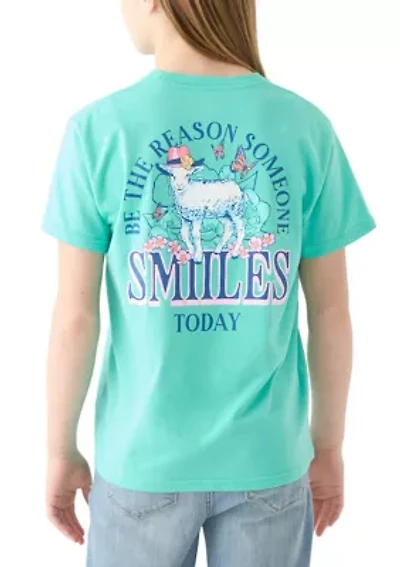 Girls 7-16 Be the Reason Someone Smiles Graphic T-Shirt