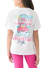 Girls 7-16 Festival Days Graphic T-Shirt