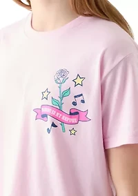 Girls 7-16 Cassette Tapes Graphic T-Shirt