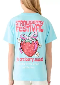 Girls 7-16 Strawberry Festival Graphic Print T-Shirt