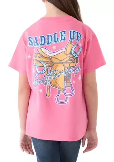 Girls 7-16 2 Saddle Up Graphic T-Shirt