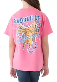 Girls 7-16 2 Saddle Up Graphic T-Shirt