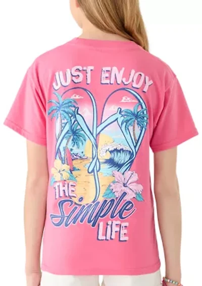 Girls 7-16 Simple Life Graphic T-Shirt