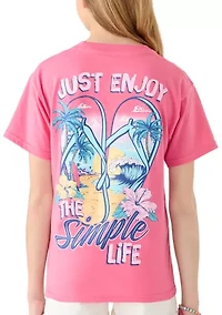 Girls 7-16 Simple Life Graphic T-Shirt