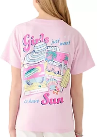 Girls 7-16 3 Just Wanna Have Sun Graphic Print T-Shirt