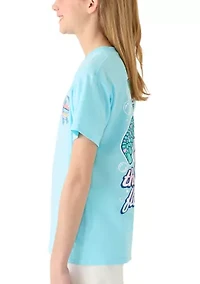 Girls 7-16 Go With The Flow Turtle Graphic Print T-Shirt