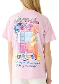 Girls 7-16 Seas the Day Graphic Print T-Shirt