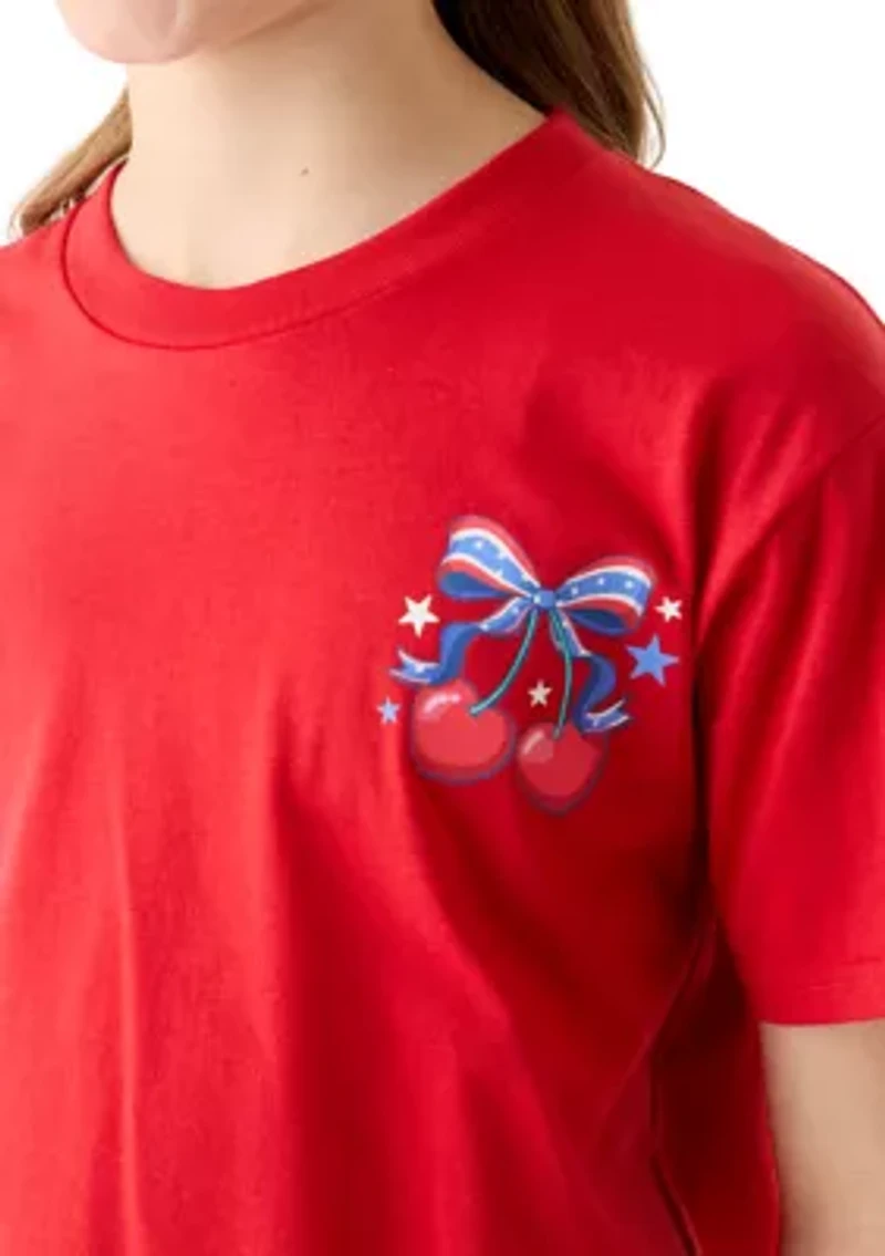 Girls 7-16 RWB Cherry Shirt