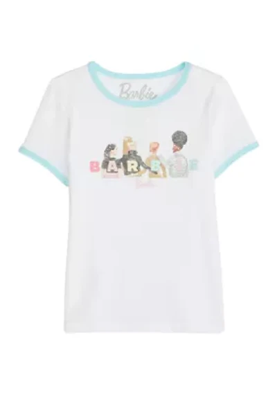 Girls 4-6x Doll Graphic Ringer T-Shirt