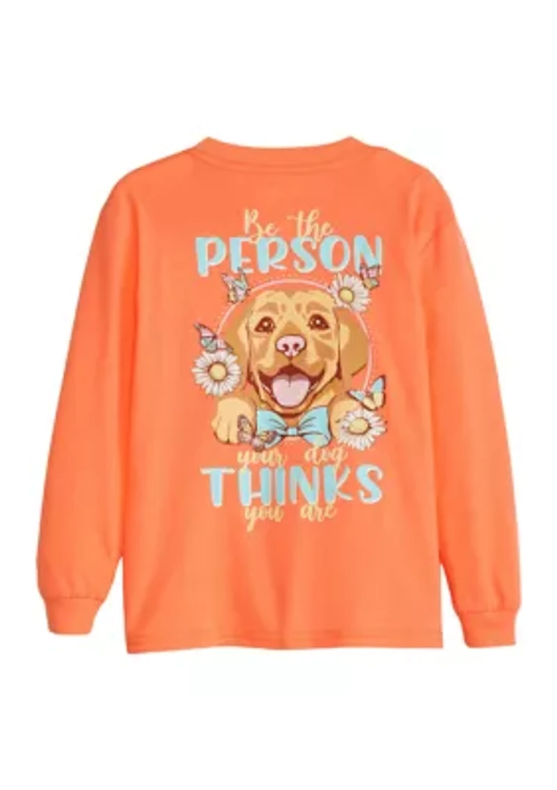 Girls 4-6x Be Who Your Dog Thinks You Are Graphic T-Shirt