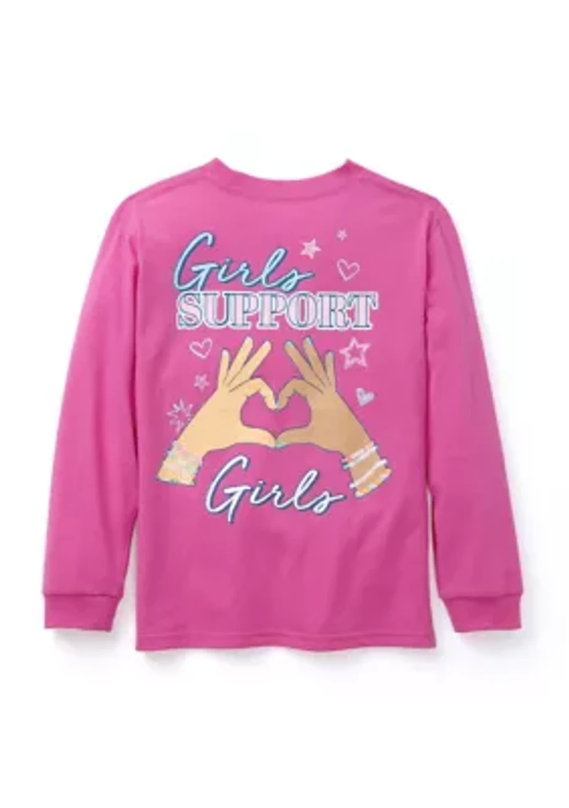 Girls 4-6x Support Graphic Sweatshirt