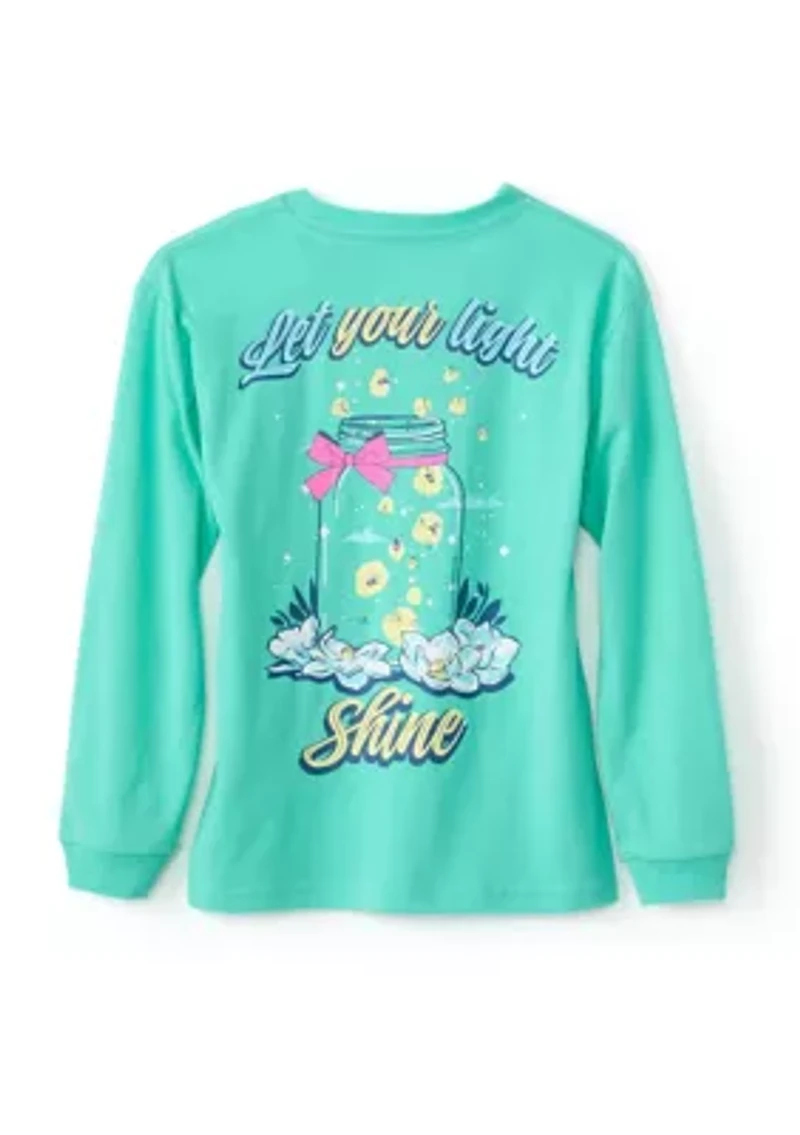 Girls 4-6x Let Your Light Shine Graphic Shirt
