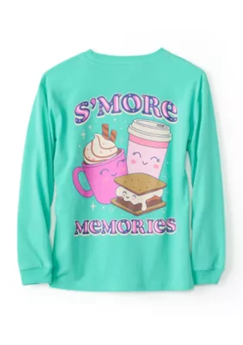 Girls 4-6x Smore Memories Graphic PJ Top