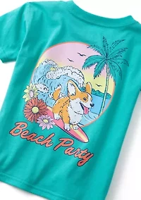 Girls 4-6x Beach Party Graphic T-Shirt