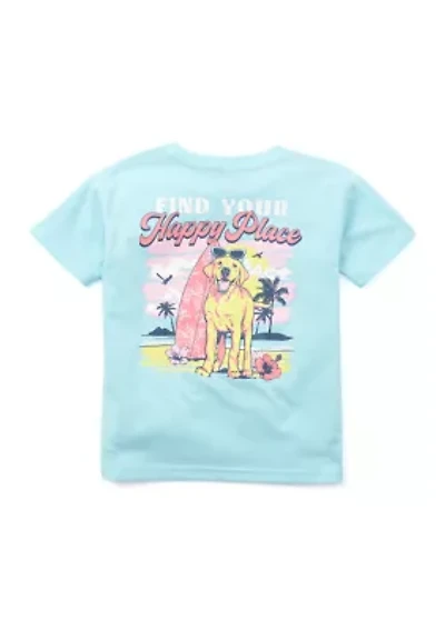 Girls 4-6x My Happy Place Graphic T-Shirt