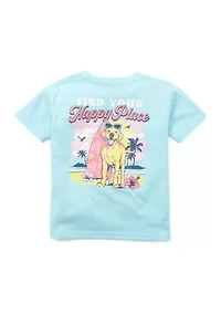 Girls 4-6x My Happy Place Graphic T-Shirt