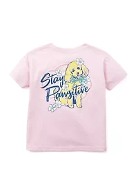 Girls 4-6x Stay Pawsitive Graphic T-Shirt