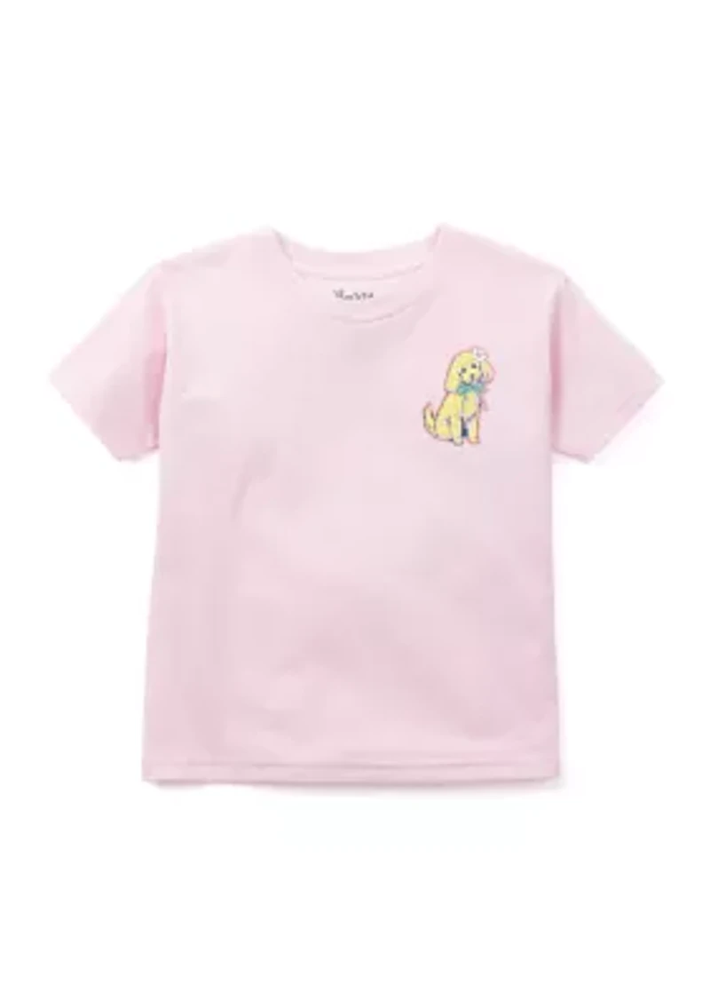 Girls 4-6x Stay Pawsitive Graphic T-Shirt