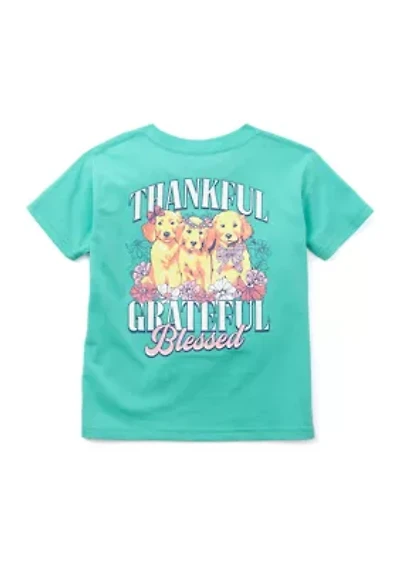 Girls 4-6x Thankful Grateful Graphic T-Shirt