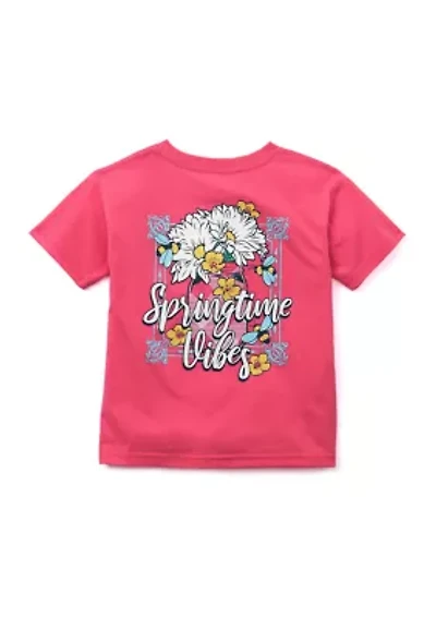 Girls 4-6x Springtime Vibes Graphic T-Shirt