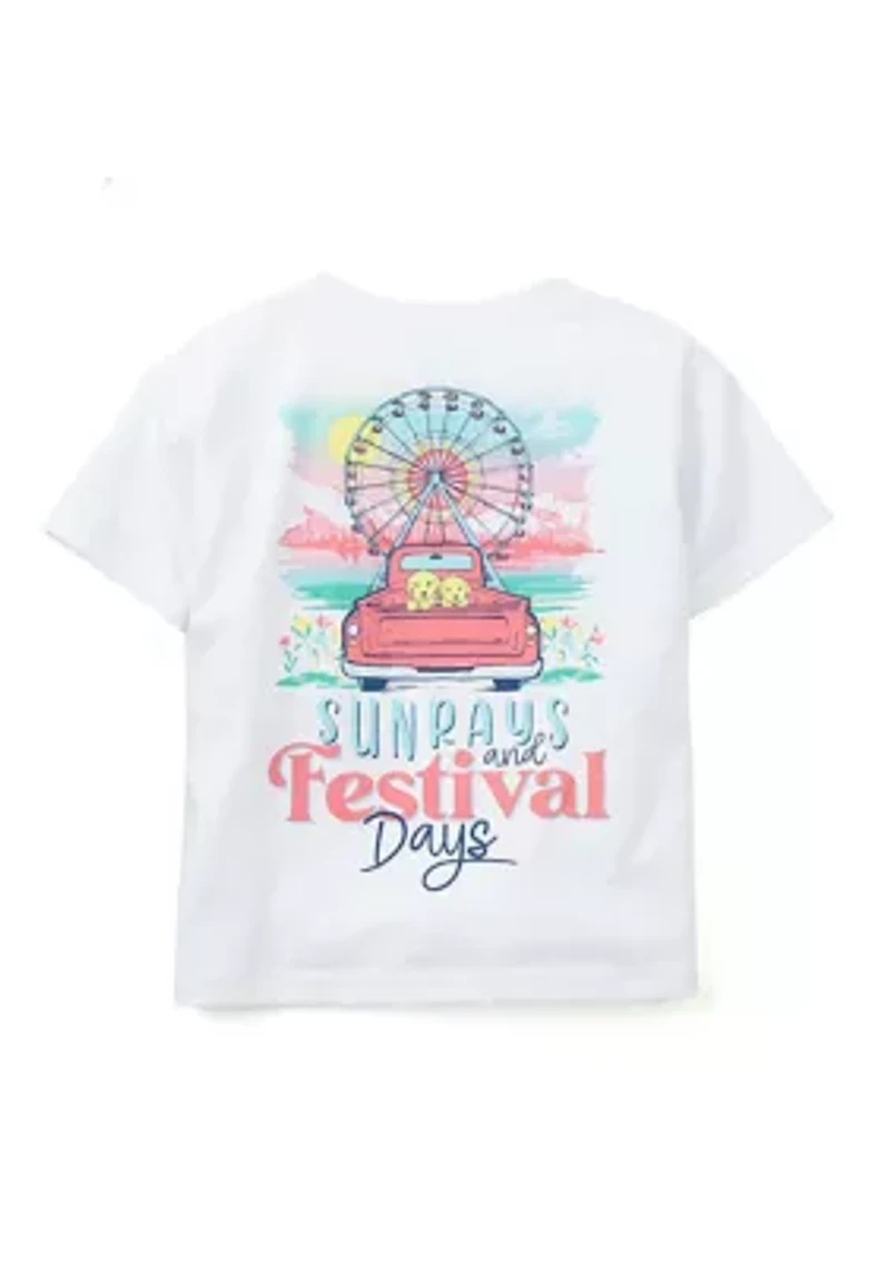 Girls 4-6x Festival Days Graphic T-Shirt
