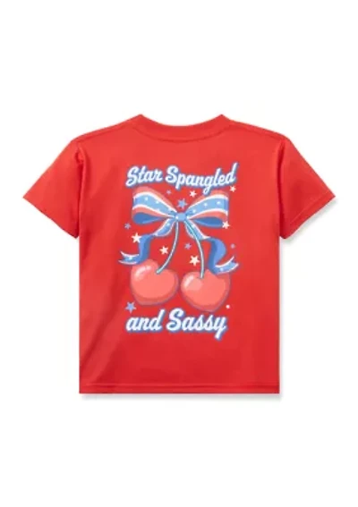 Girls 4-6x 'Star Spangled and Sassy' Cherry Graphic T-Shirt