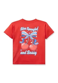 Girls 4-6x 'Star Spangled and Sassy' Cherry Graphic T-Shirt
