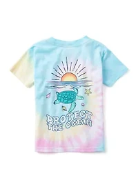 Girls 4-6x Protect the Ocean Tie Dye Graphic T-Shirt