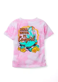 Girls 4-6x Roll With It Cowgirl Graphic T-Shirt