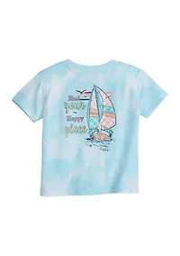 Girls 4-6x Happy Place Sailboat Graphic T-Shirt