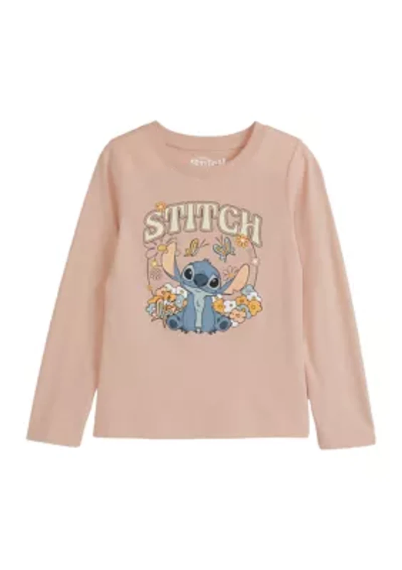 Girls 4-6x Stitch Meadow Graphic T-Shirt
