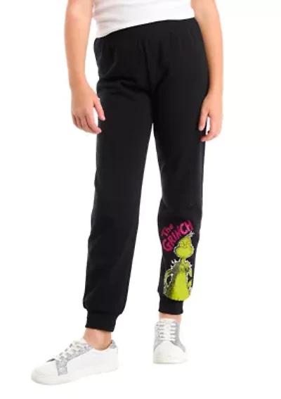 Girls 7-16 Grinch Graphic Fleece Joggers