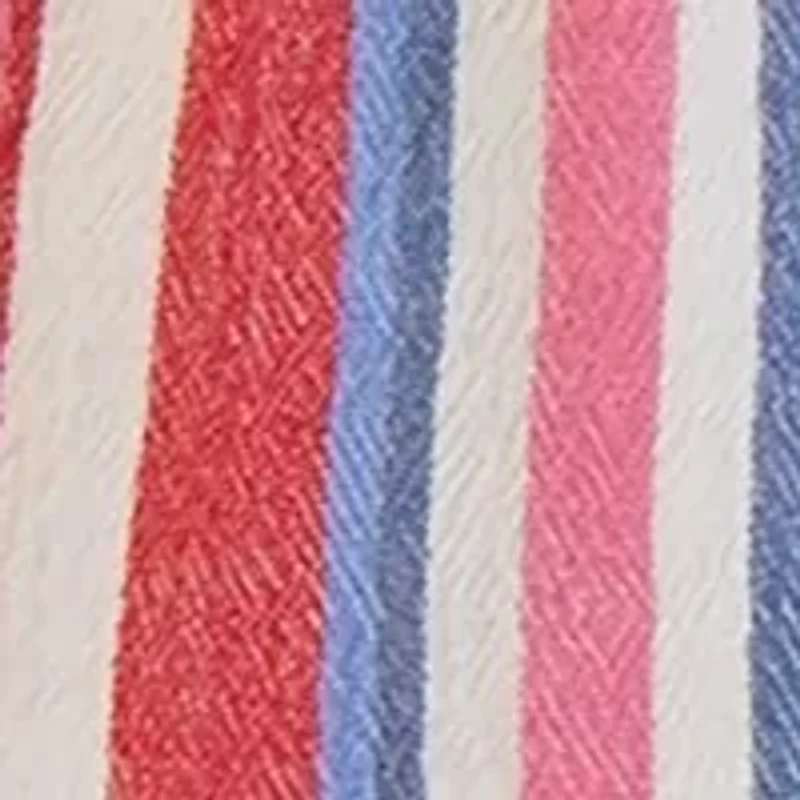 Girls 4-6x Sleeveless Yarn Dyed Striped Smocked Tan