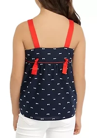 Girls 7-16 Pipe Detail Tank