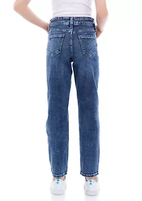 Girls 7-16 High Rise Relaxed Straight Jeans