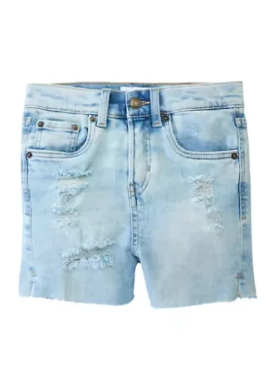 Girls 7-16 Distressed Denim Shorts
