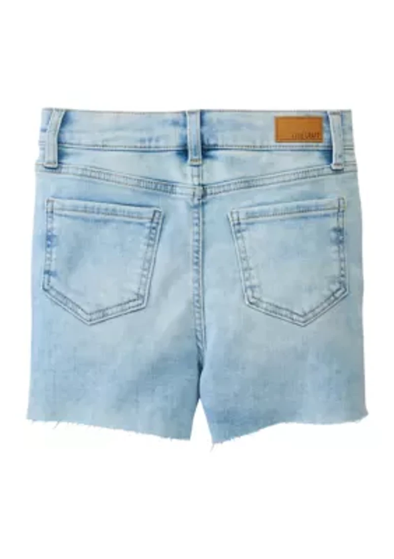 Girls 7-16 Distressed Denim Shorts